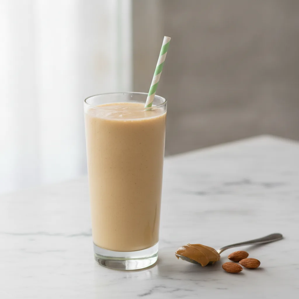 4-Ingredient Almond Butter Smoothie (Low-Carb)