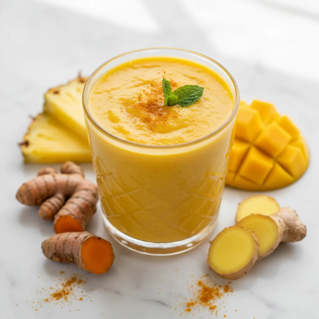 Anti-Inflammatory Smoothie (Turmeric, Ginger & Pineapple)