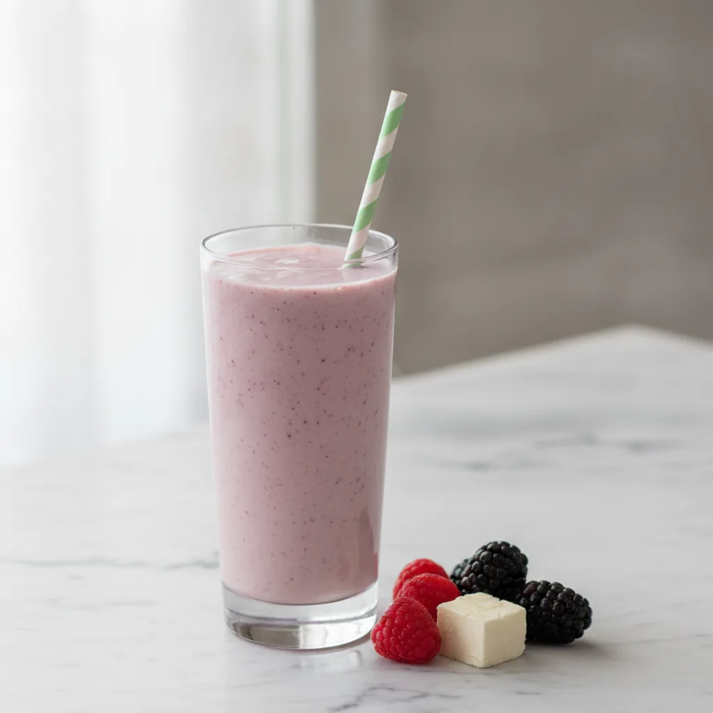 Berry Cheesecake Smoothie (Sugar-Free)