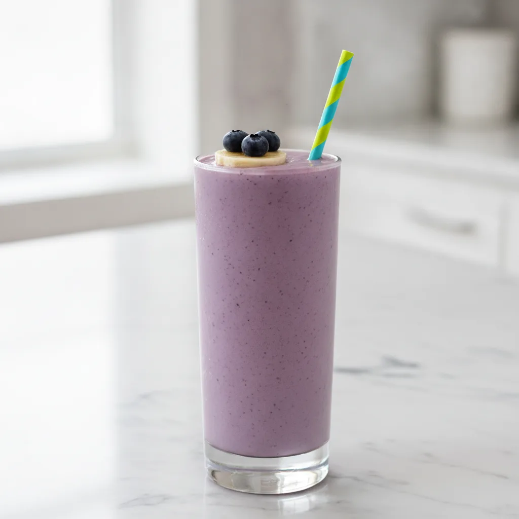 Blueberry Banana Smoothie (Kid-Friendly & Creamy)