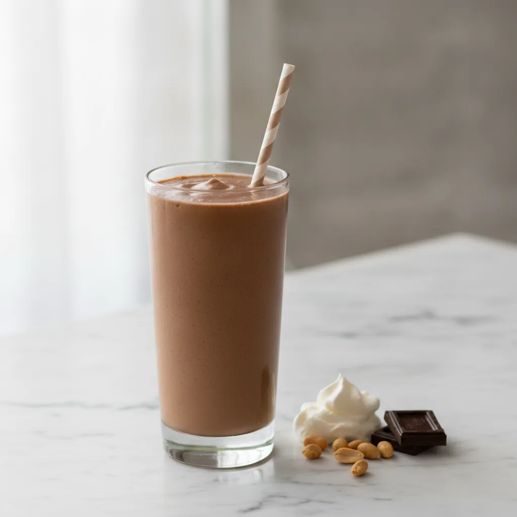 Chocolate Peanut Butter Smoothie (Sugar-Free)