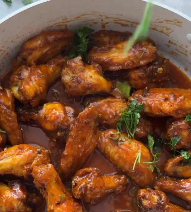 Honey Chilli Lemon Chicken Wings (Crispy Air Fryer)