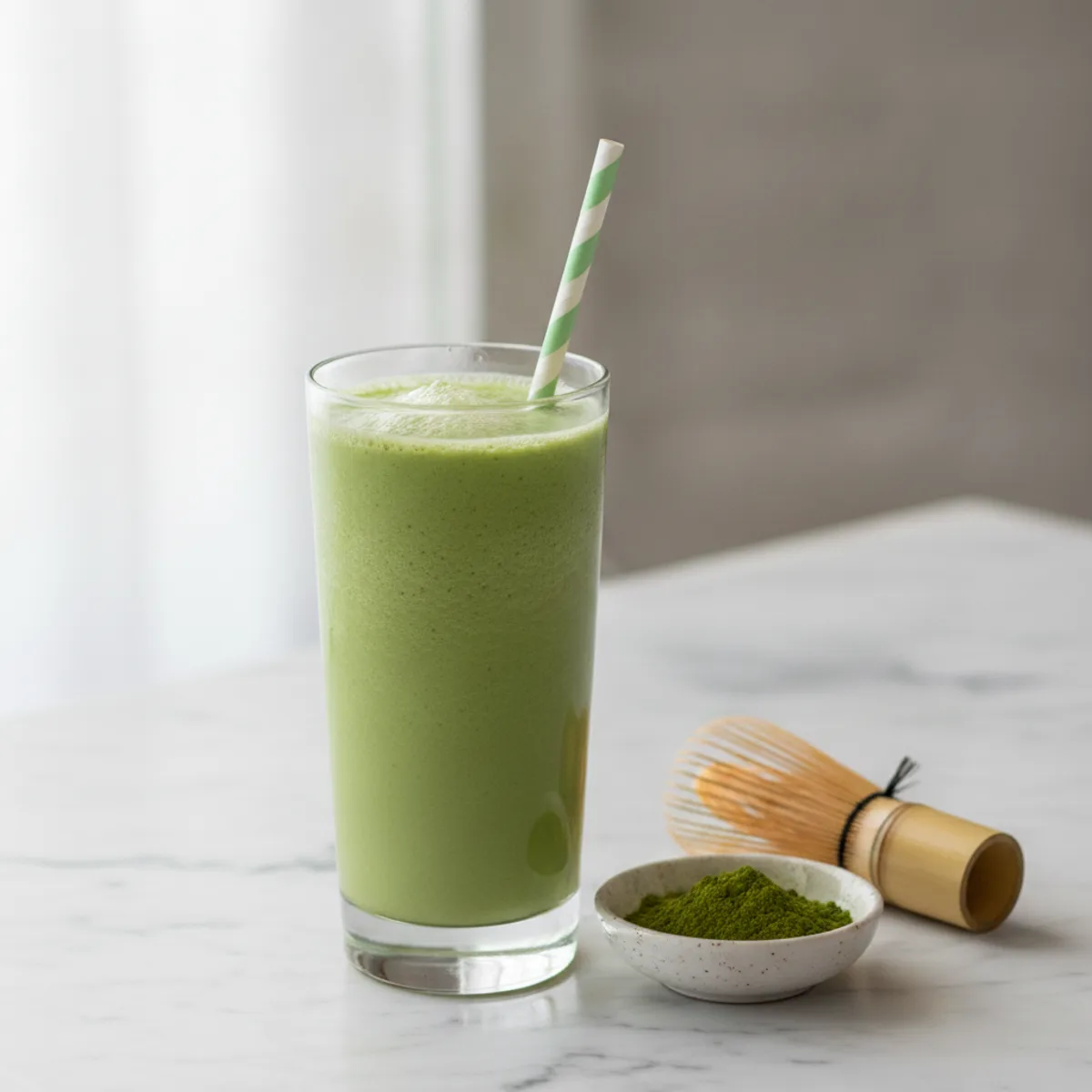 Creamy Matcha Smoothie (Low-Carb)