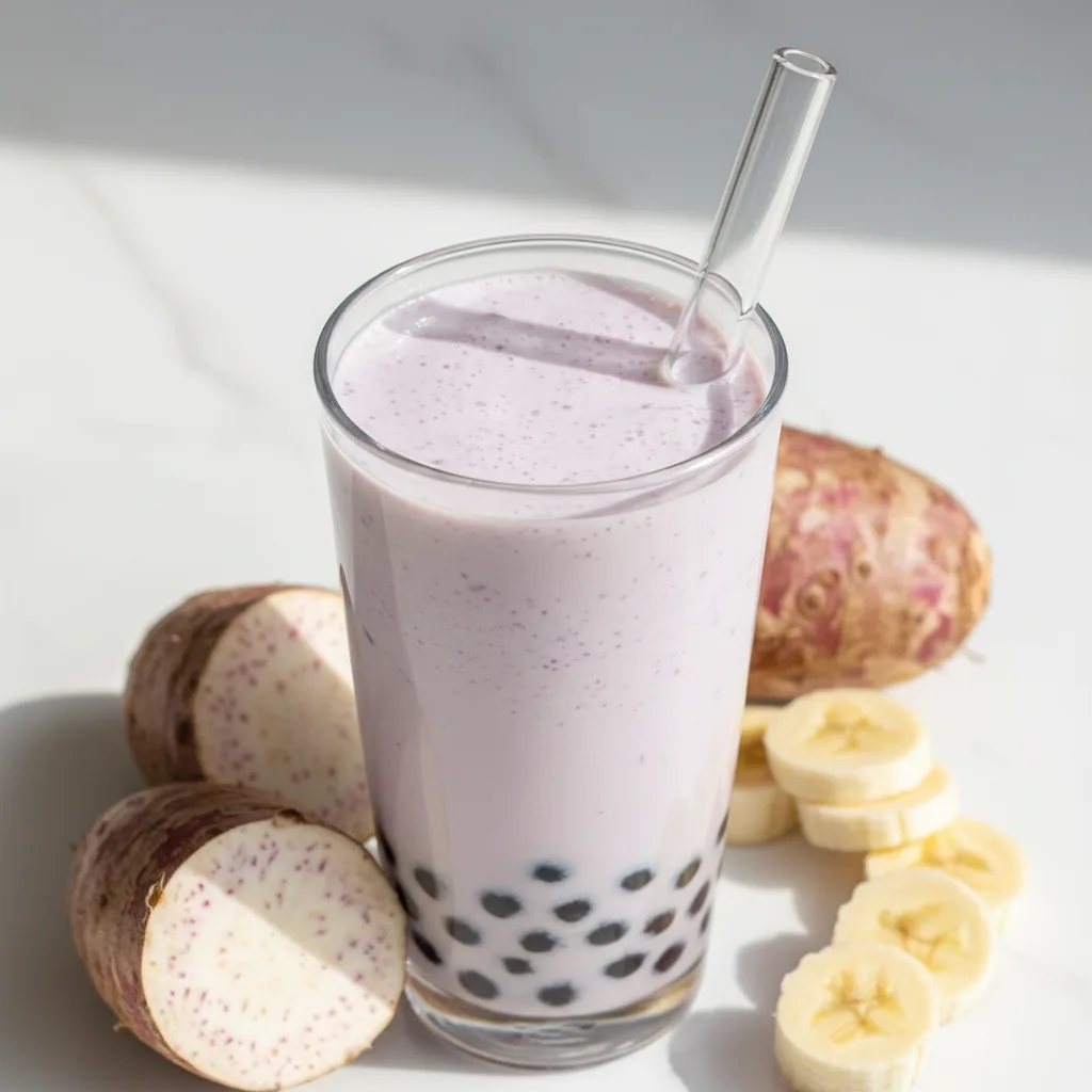 Taro Smoothie (Creamy Bubble-Tea Style)